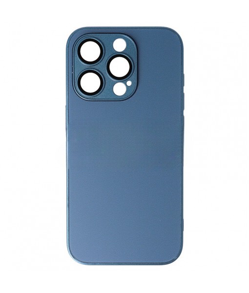 Husa iPhone 15 Pro, Frosted Glass, Albastru